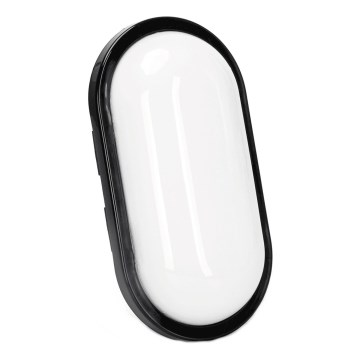 LED vägglampa för utomhusbruk LED/15W/230V 6500K svart IP65