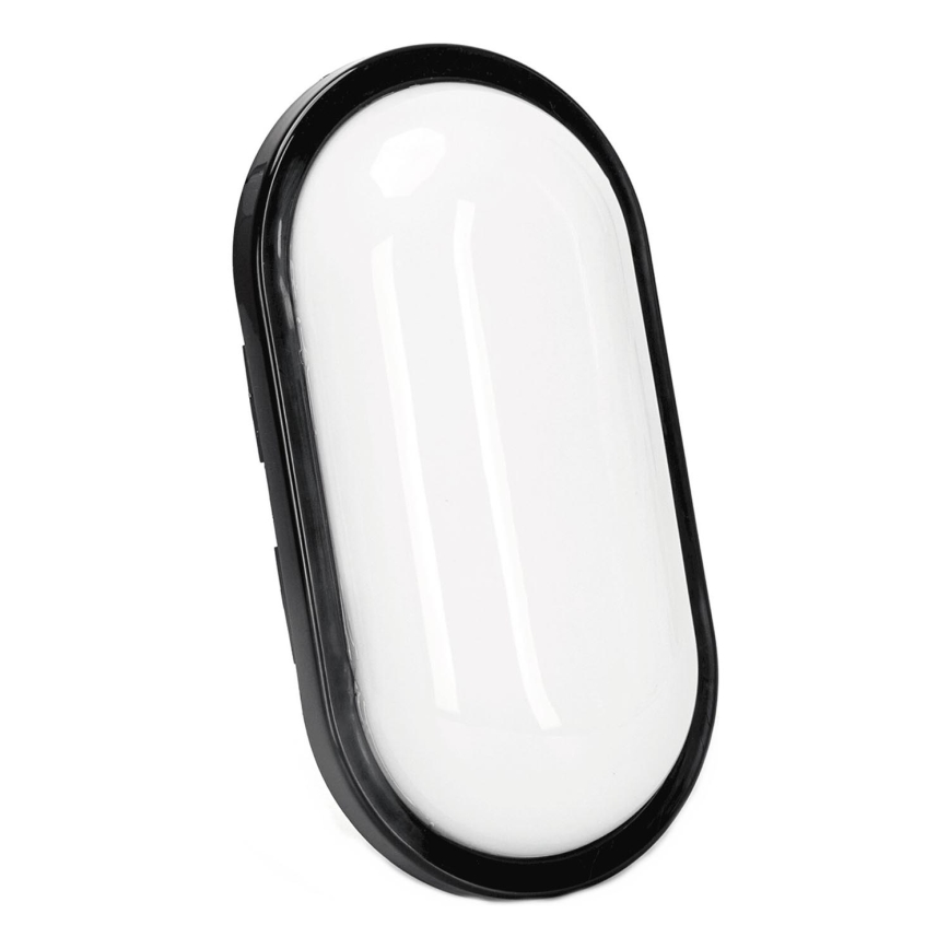 LED vägglampa för utomhusbruk LED/15W/230V 6500K svart IP65