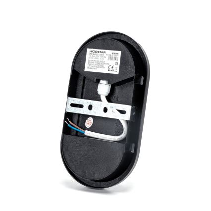 LED vägglampa för utomhusbruk LED/15W/230V 6500K svart IP65