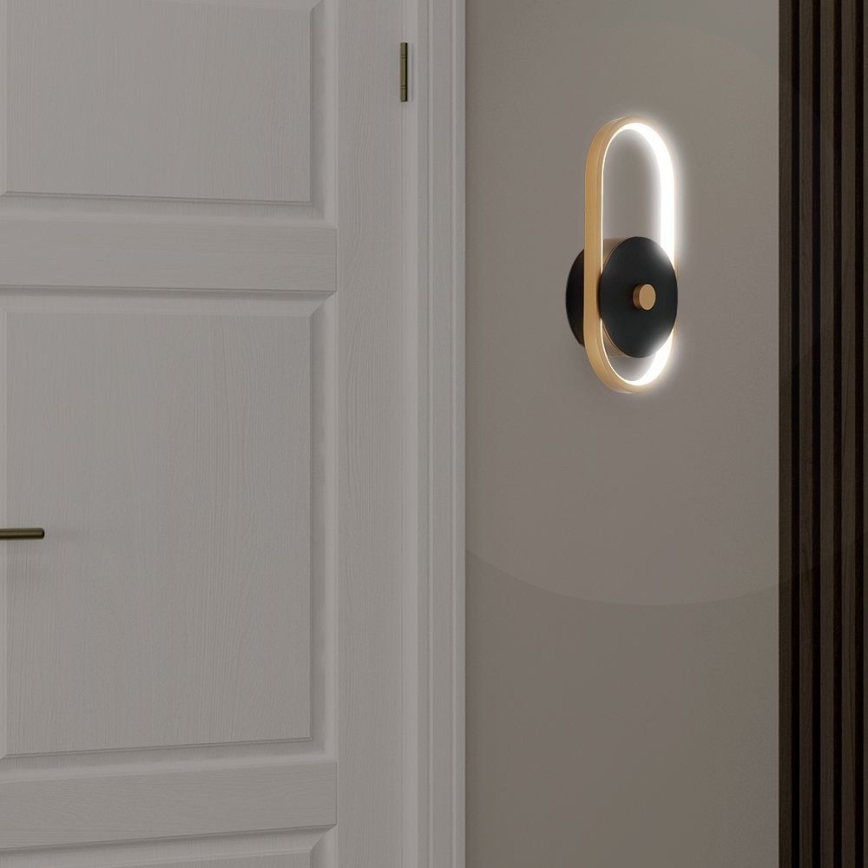 LED vägglampa för utomhusbruk LED/15W/230V IP54 3000K mässing