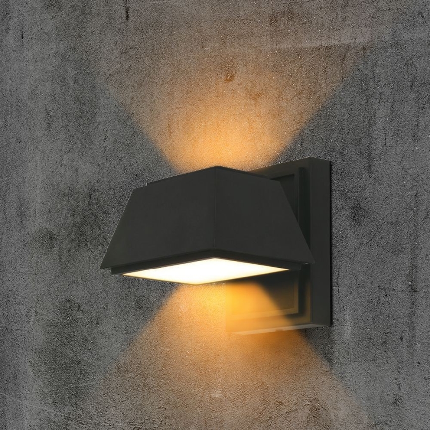LED vägglampa för utomhusbruk LED/15W/230V IP65 4000K svart
