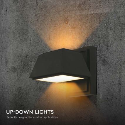 LED vägglampa för utomhusbruk LED/15W/230V IP65 4000K svart