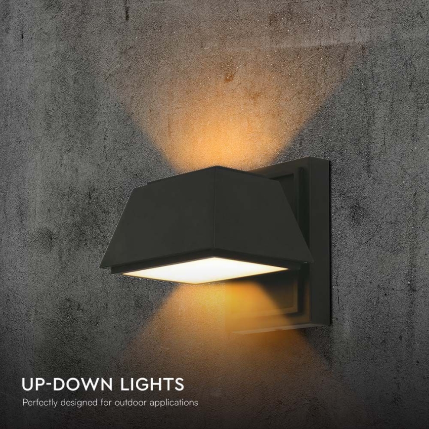 LED vägglampa för utomhusbruk LED/15W/230V IP65 4000K svart