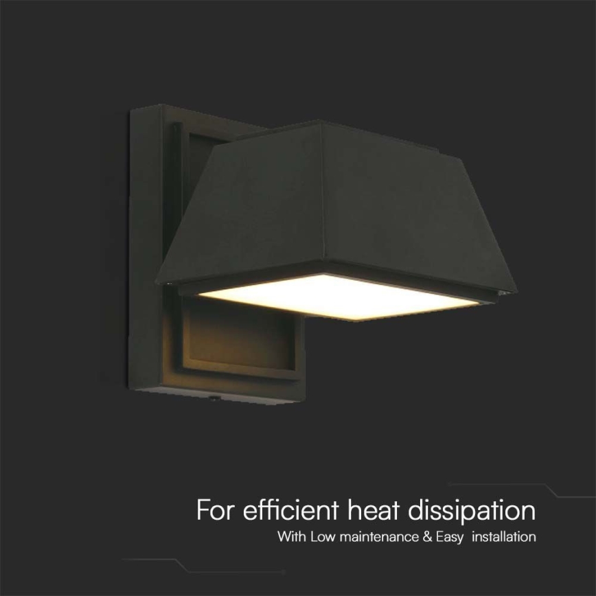 LED vägglampa för utomhusbruk LED/15W/230V IP65 4000K svart