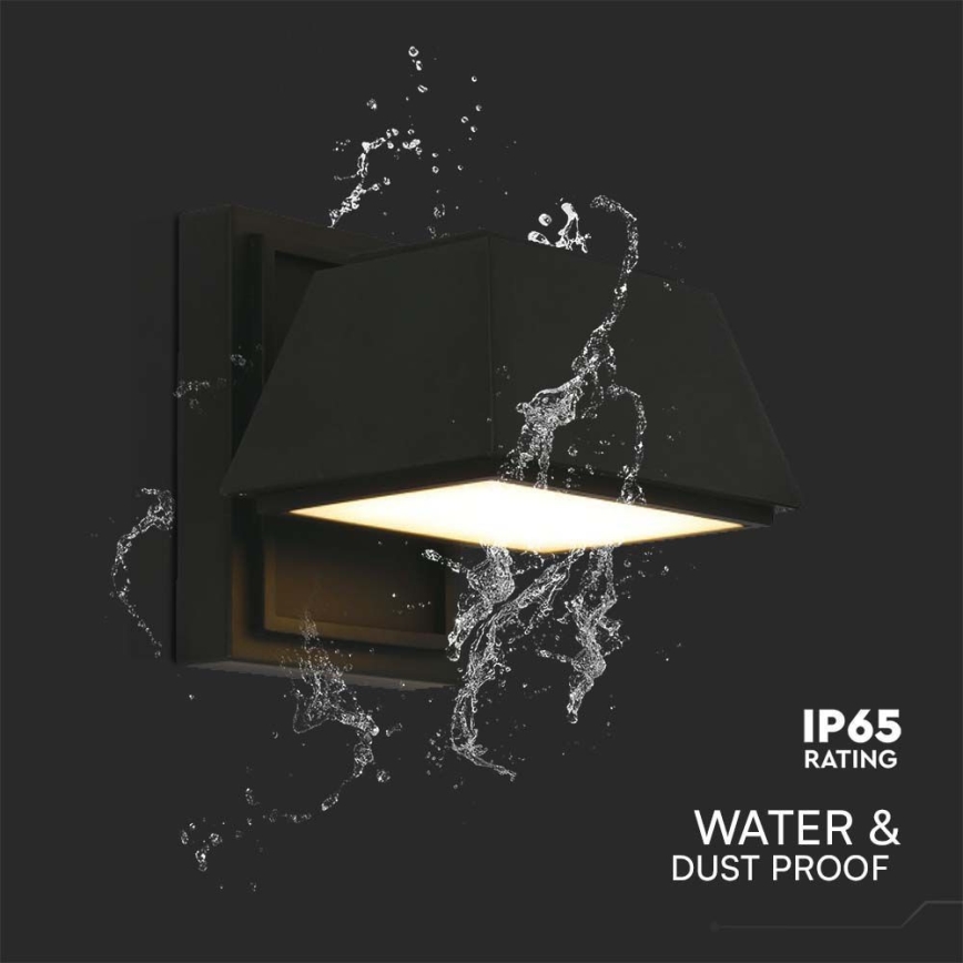 LED vägglampa för utomhusbruk LED/15W/230V IP65 4000K svart