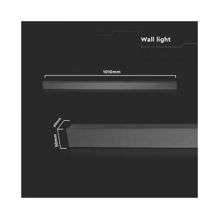 LED vägglampa för utomhusbruk LED/16W/230V 3000K IP65 antracit
