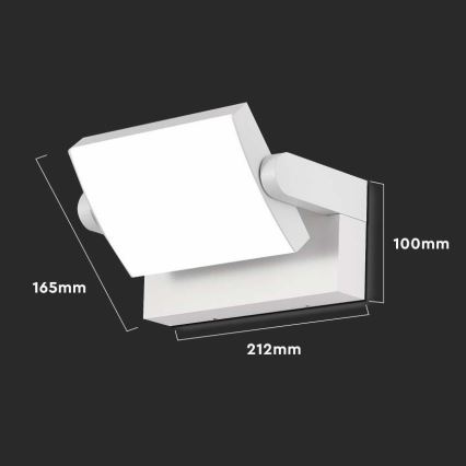 LED vägglampa för utomhusbruk LED/17W/230V 3000K IP65