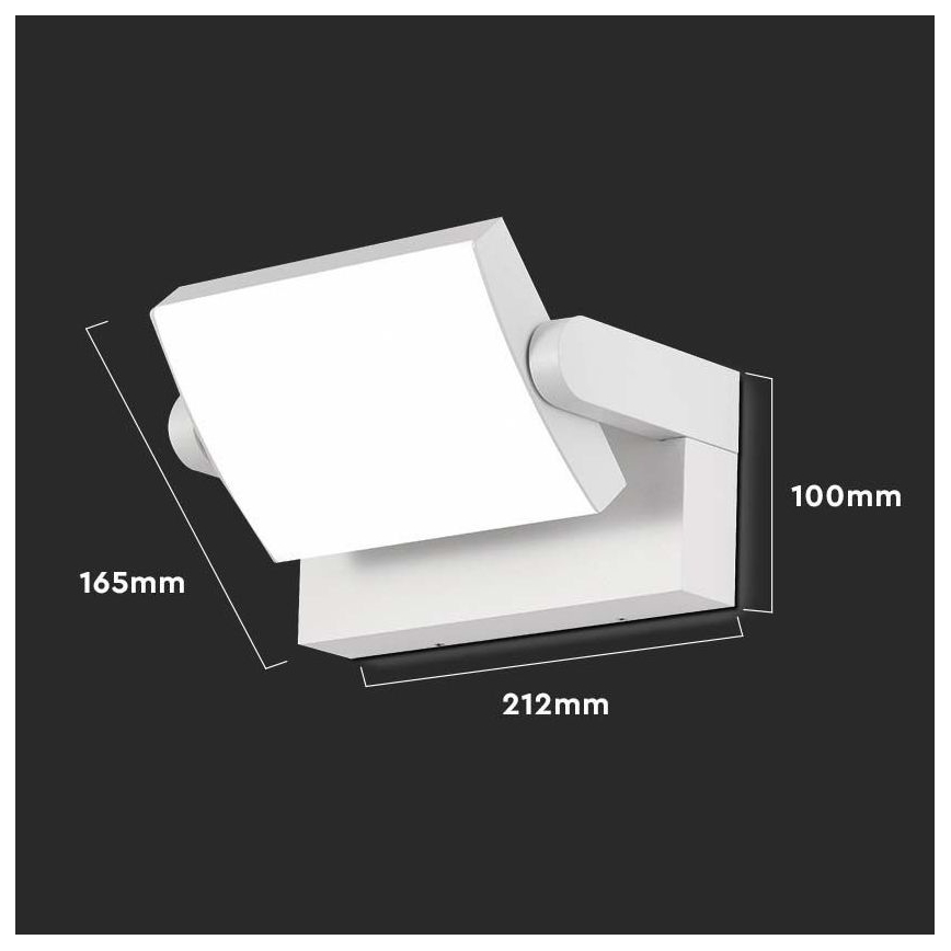 LED vägglampa för utomhusbruk LED/17W/230V 3000K IP65