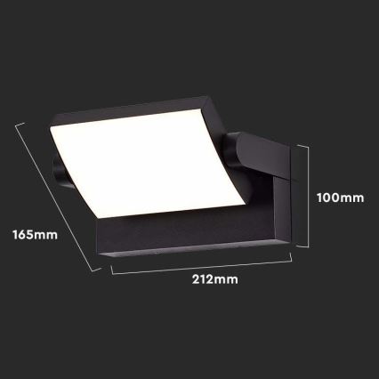LED vägglampa för utomhusbruk LED/17W/230V 3000K IP65