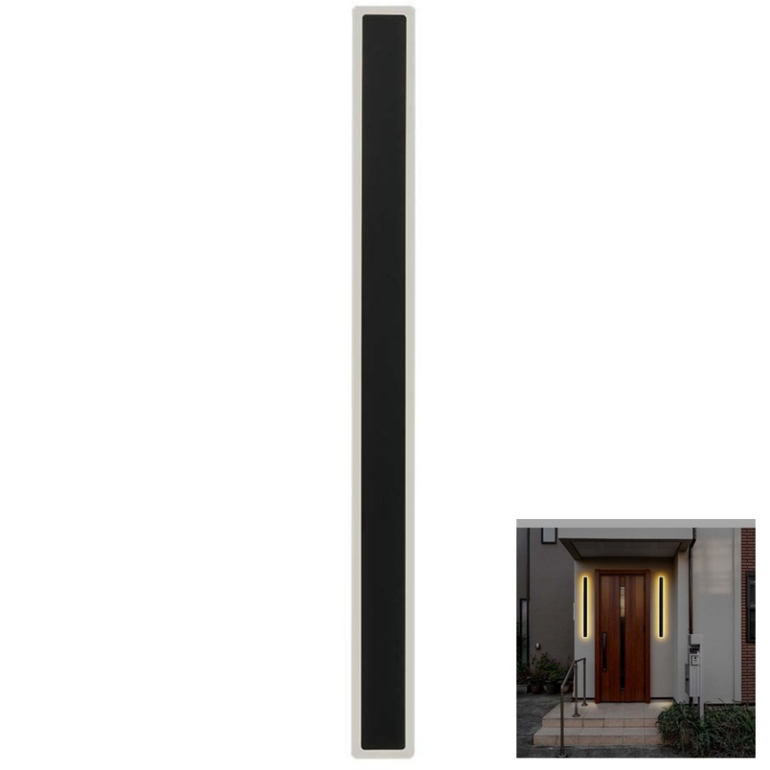 LED vägglampa för utomhusbruk LED/17W/230V 3000K IP65 svart