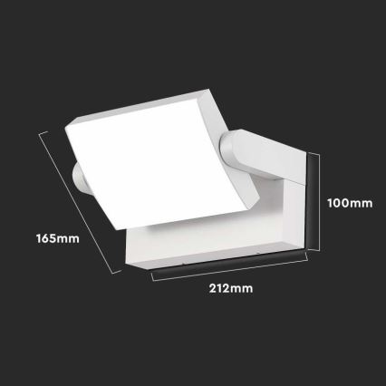 LED vägglampa för utomhusbruk LED/17W/230V 4000K IP65