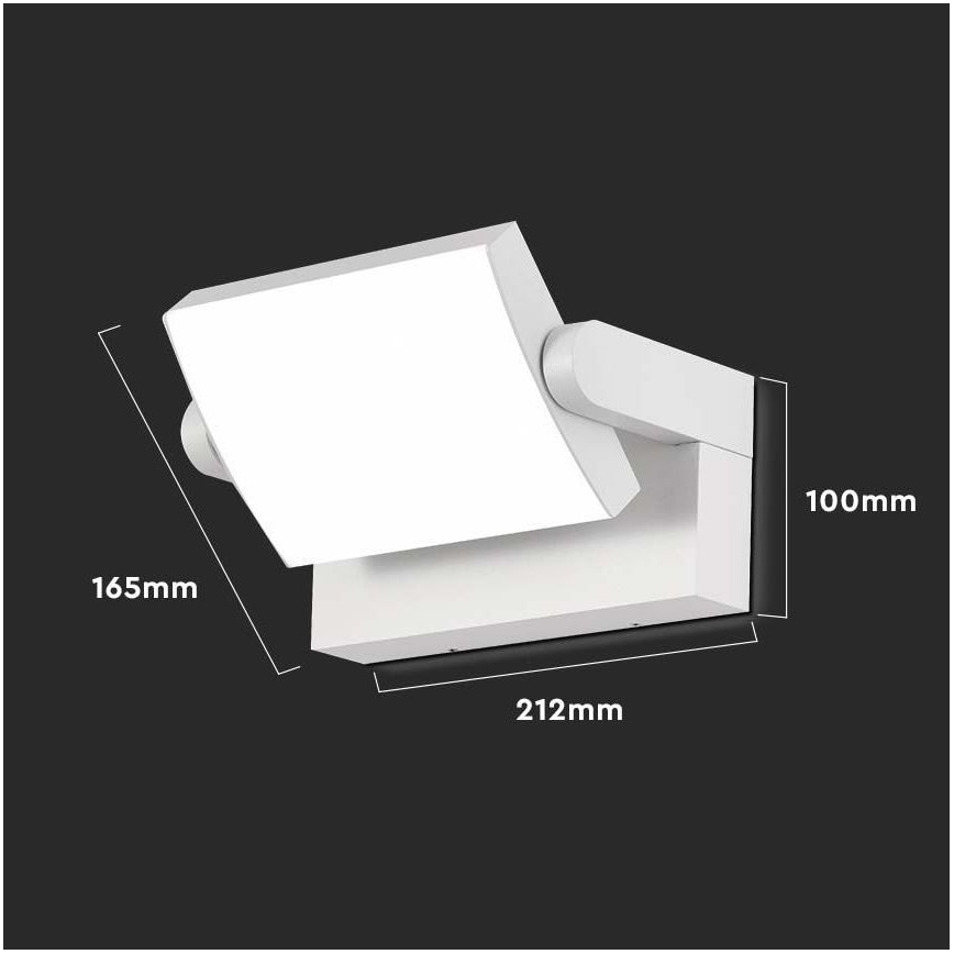 LED vägglampa för utomhusbruk LED/17W/230V 4000K IP65