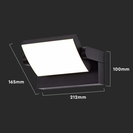 LED vägglampa för utomhusbruk LED/17W/230V 4000K IP65