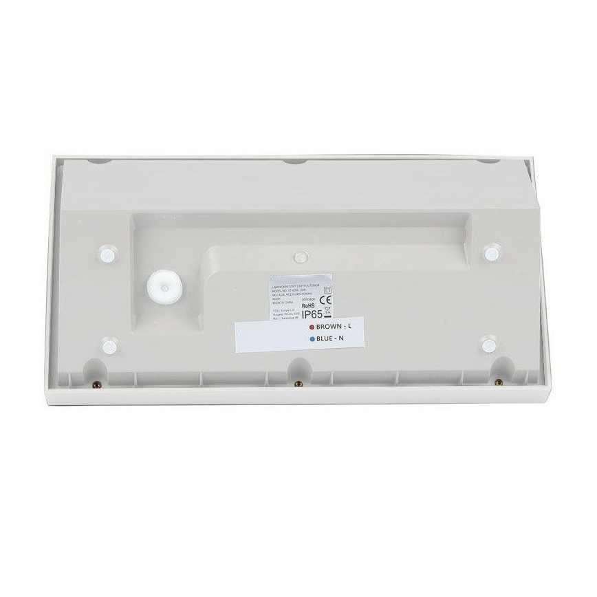 LED vägglampa för utomhusbruk LED/20W/230V 3000K IP65 vit
