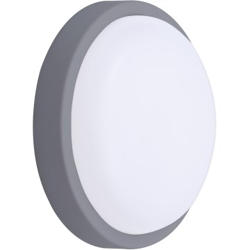 LED vägglampa för utomhusbruk LED/20W/230V 4000K IP54 grå rund