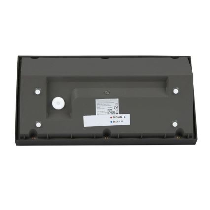 LED vägglampa för utomhusbruk LED/20W/230V 6400K IP65 svart