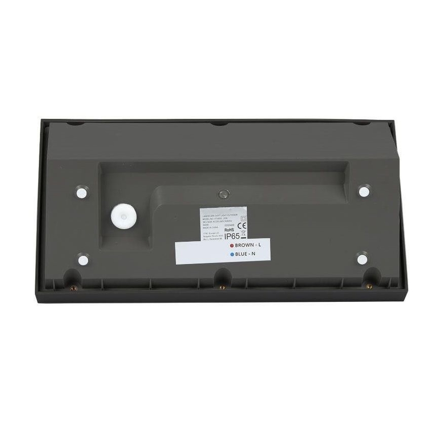 LED vägglampa för utomhusbruk LED/20W/230V 6400K IP65 svart