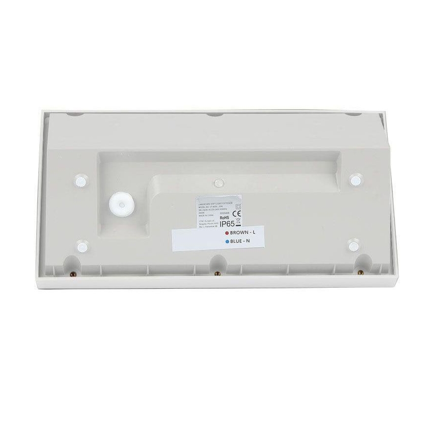 LED vägglampa för utomhusbruk LED/20W/230V 6400K IP65 vit