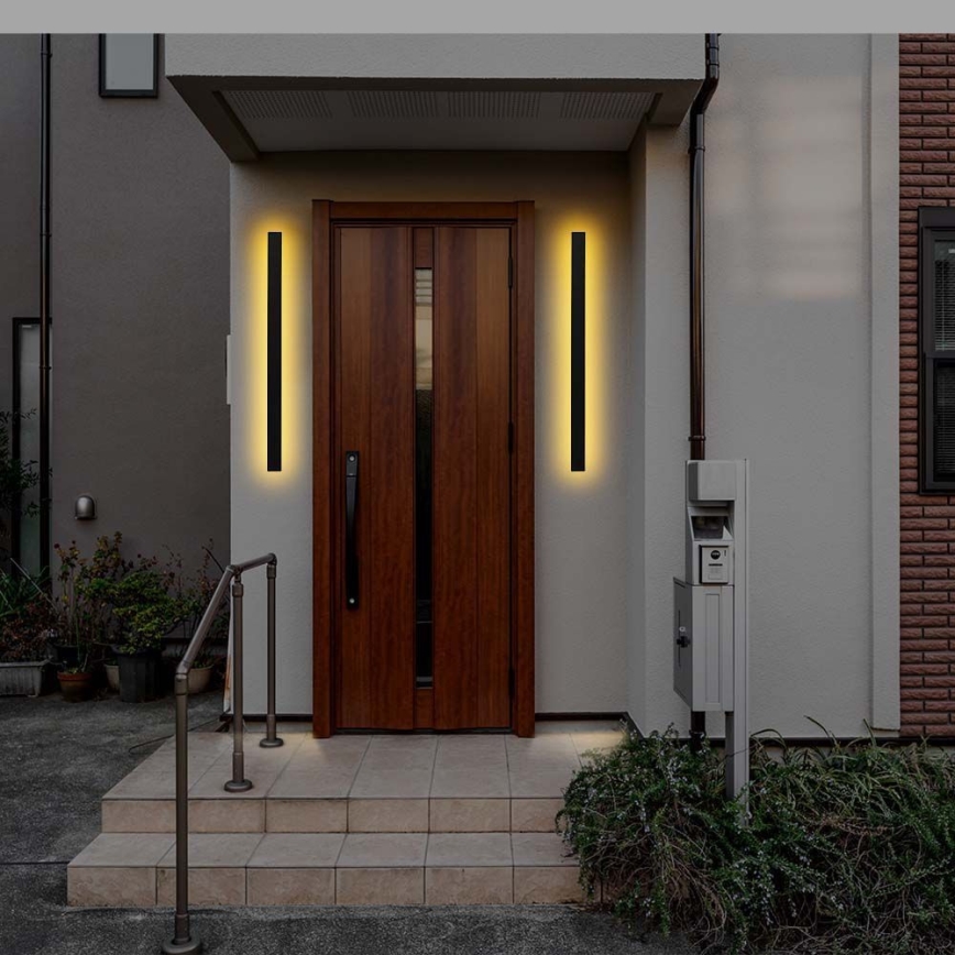 LED vägglampa för utomhusbruk LED/23W/230V 3000K IP65 svart
