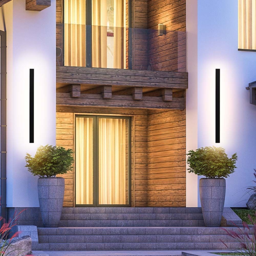 LED vägglampa för utomhusbruk LED/23W/230V 3000K IP65 svart