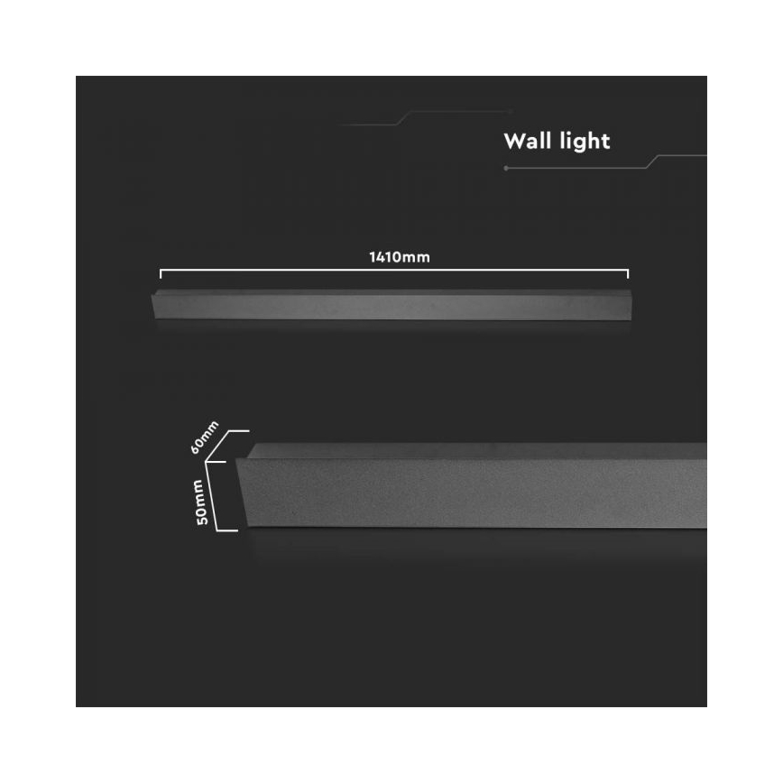 LED vägglampa för utomhusbruk LED/23W/230V 3000K IP65 svart