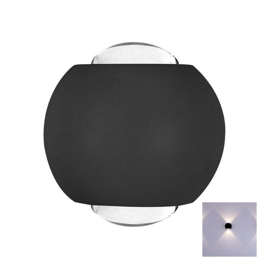 LED vägglampa för utomhusbruk LED/2W/230V 3000K IP54 svart