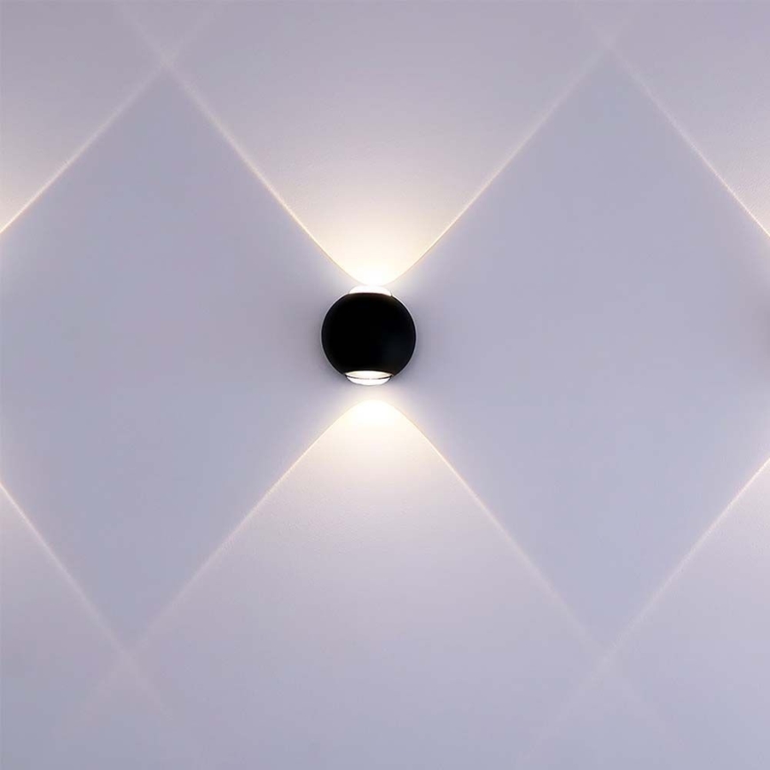 LED vägglampa för utomhusbruk LED/2W/230V 4000K IP54 svart