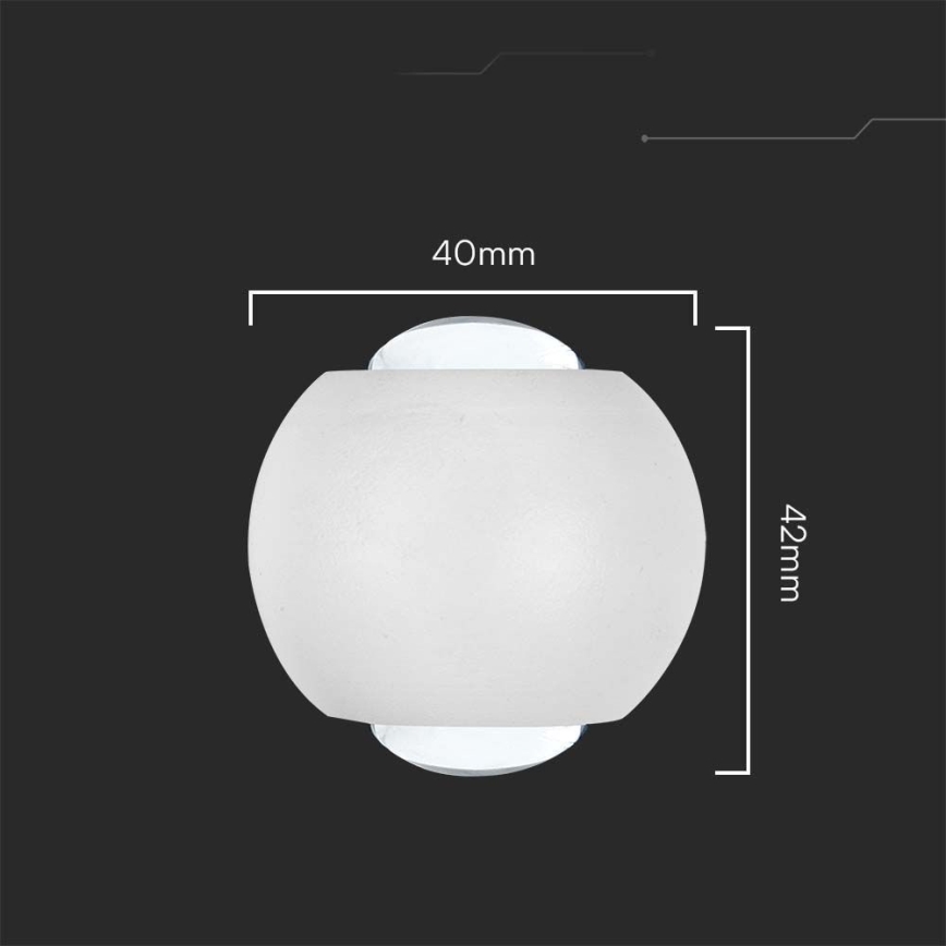 LED vägglampa för utomhusbruk LED/2W/230V 4000K IP54 vit