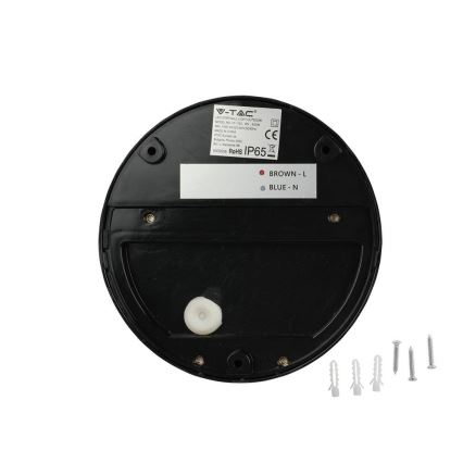 LED vägglampa för utomhusbruk LED/3W/230V 4000K IP65 svart