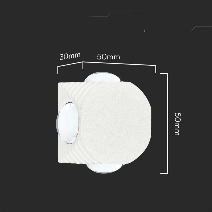 LED vägglampa för utomhusbruk LED/4W/230V 3000K IP54 vit