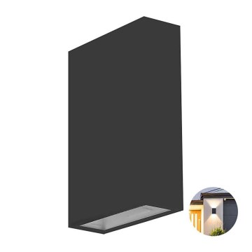 LED vägglampa för utomhusbruk LED/4W/230V 3000K IP65 svart