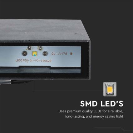 LED vägglampa för utomhusbruk LED/4W/230V 3000K IP65 svart
