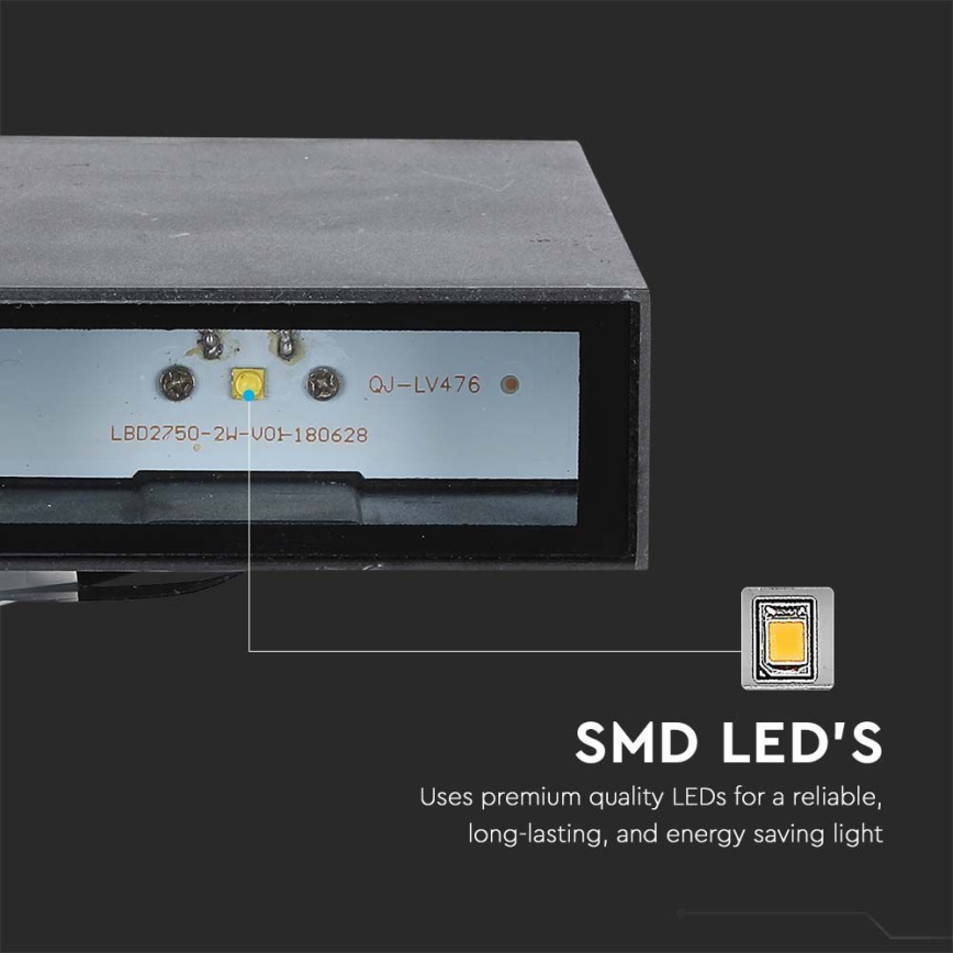LED vägglampa för utomhusbruk LED/4W/230V 3000K IP65 svart