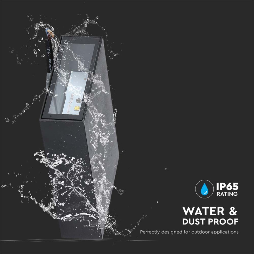 LED vägglampa för utomhusbruk LED/4W/230V 3000K IP65 svart