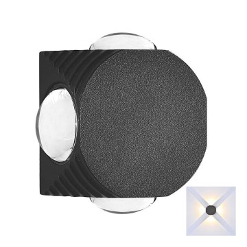 LED vägglampa för utomhusbruk LED/4W/230V 4000K IP54 svart
