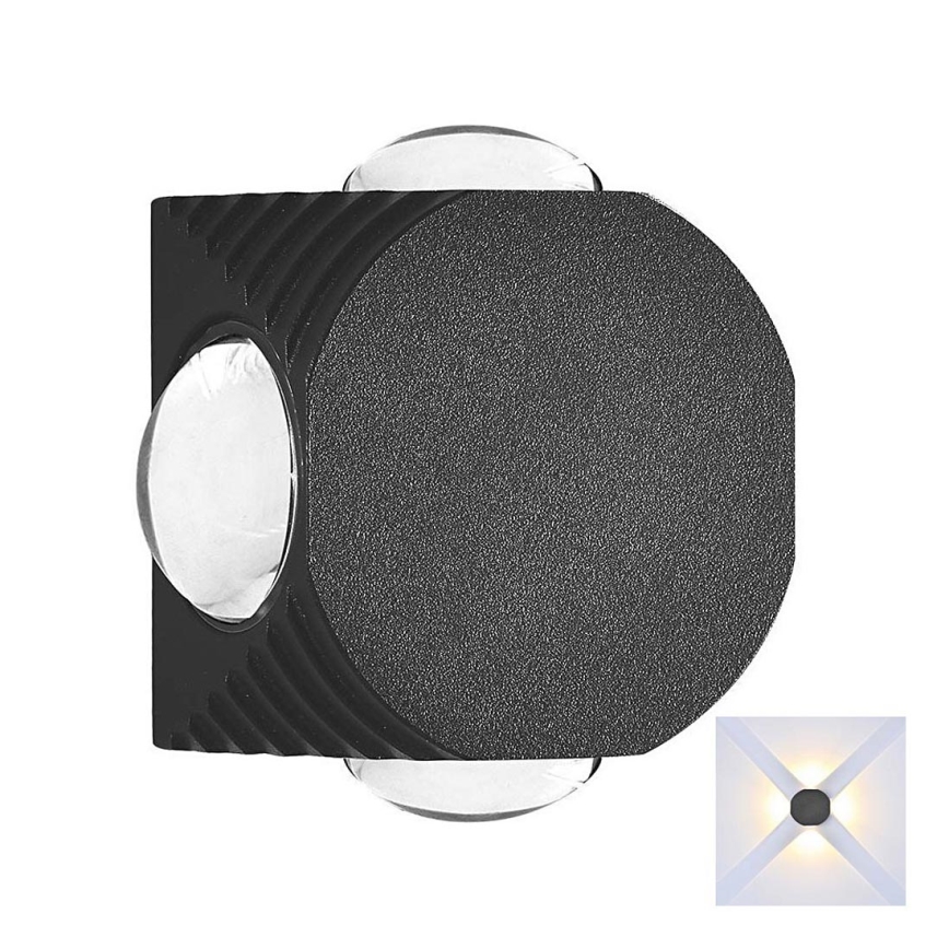 LED vägglampa för utomhusbruk LED/4W/230V 4000K IP54 svart