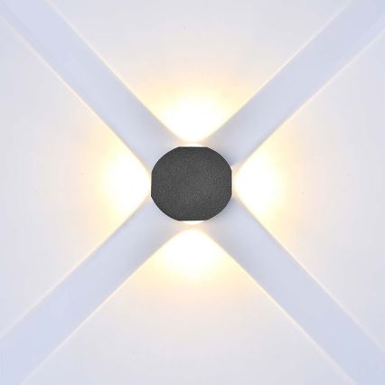 LED vägglampa för utomhusbruk LED/4W/230V 4000K IP54 svart