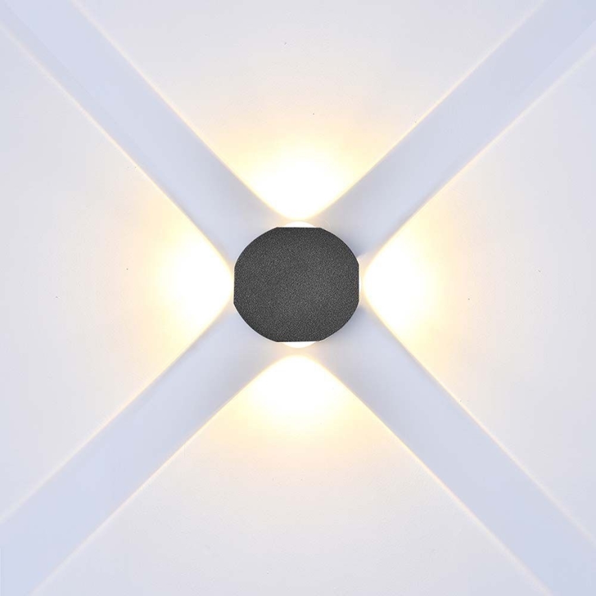 LED vägglampa för utomhusbruk LED/4W/230V 4000K IP54 svart