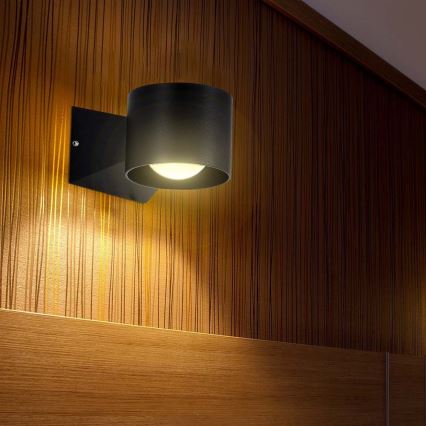 LED vägglampa för utomhusbruk LED/5W/230V 3000K IP65 svart
