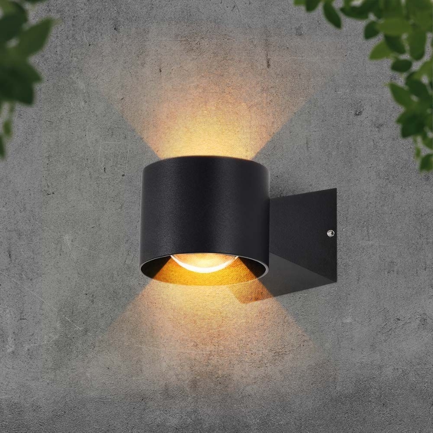 LED vägglampa för utomhusbruk LED/5W/230V 3000K IP65 svart