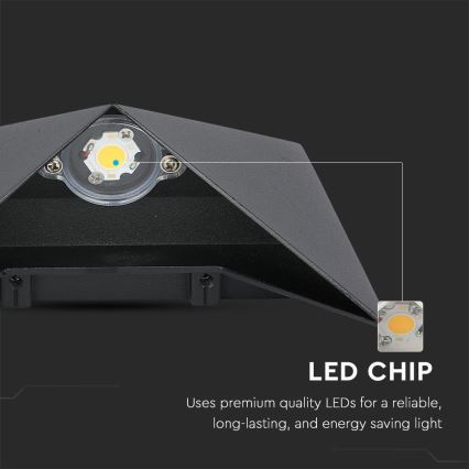 LED vägglampa för utomhusbruk LED/5W/230V 3000K IP65 svart