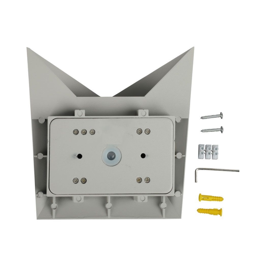 LED vägglampa för utomhusbruk LED/5W/230V 4000K IP65 grå