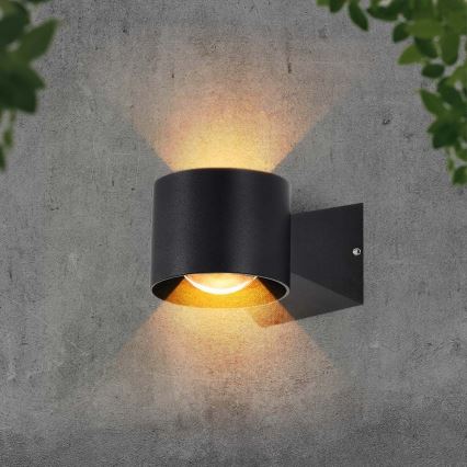 LED vägglampa för utomhusbruk LED/5W/230V 4000K IP65 svart