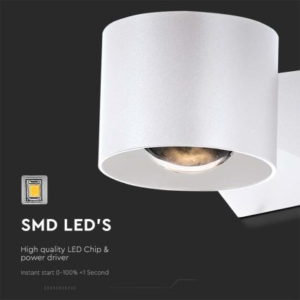 LED vägglampa för utomhusbruk LED/5W/230V 4000K IP65 vit