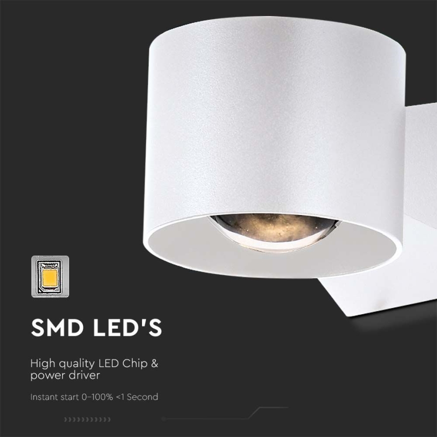 LED vägglampa för utomhusbruk LED/5W/230V 4000K IP65 vit