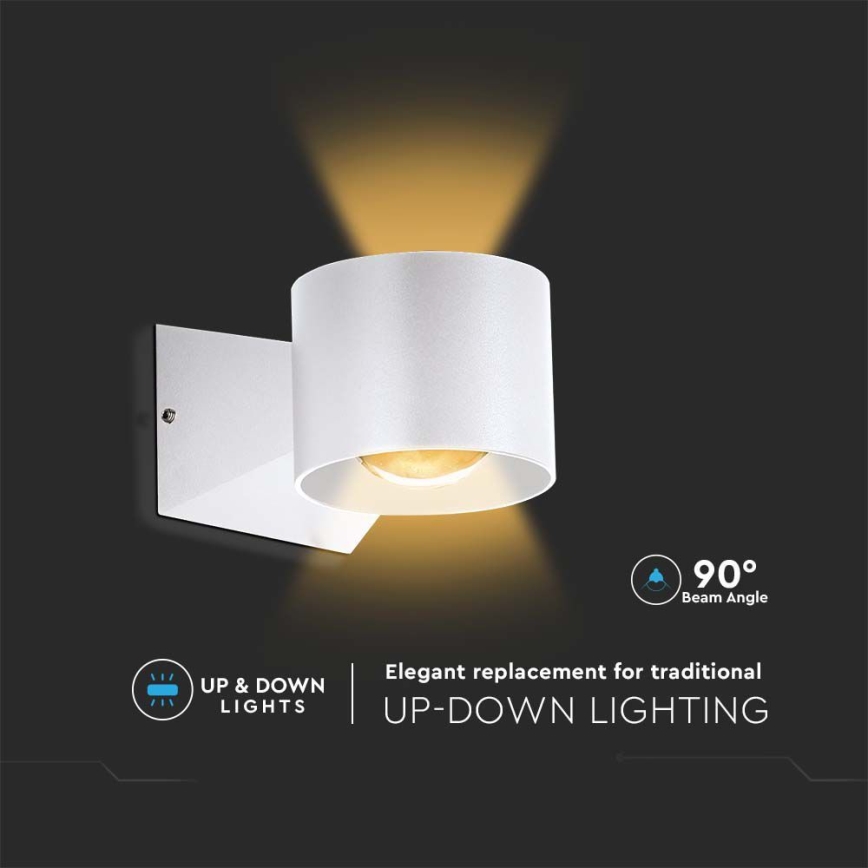 LED vägglampa för utomhusbruk LED/5W/230V 4000K IP65 vit