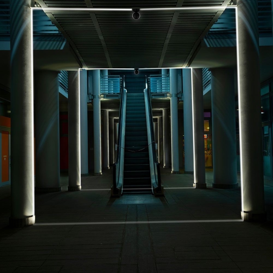 LED Utomhus wall flexible belysning LED/7W/230V 4000K IP65 svart