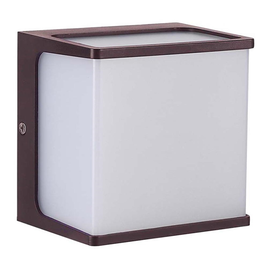 LED vägglampa för utomhusbruk LED/8W/230V IP65 3000K brun