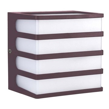 LED vägglampa för utomhusbruk LED/8W/230V IP65 3000K brun