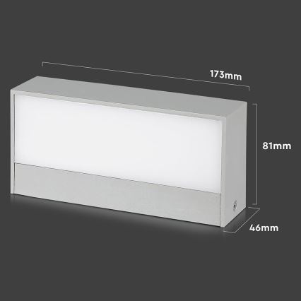 LED vägglampa för utomhusbruk LED/9W/230V 4000K IP65